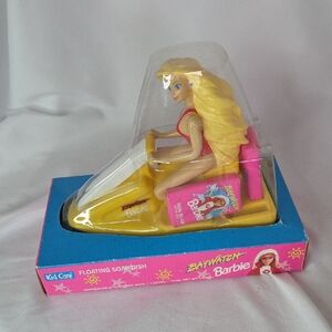 Vintage 1995 Barbie Baywatch Jet Ski Soap Dish Yellow NIP Mattel